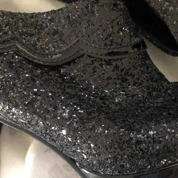 Wide Black Sequined Bootie - Picture 16 of 16